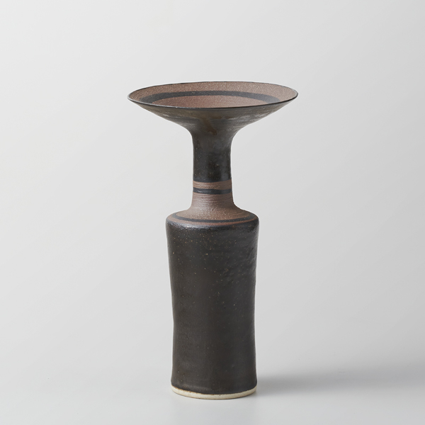 ルーシー・リー Lucie Rie『茶釉円筒花器』