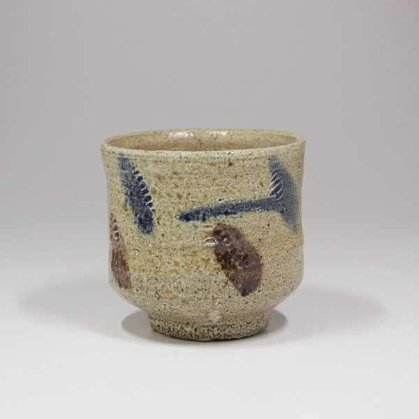 濱田庄司 『塩釉櫛目色差茶盌』